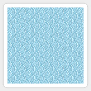 Underwater pattern #9 blue Sticker